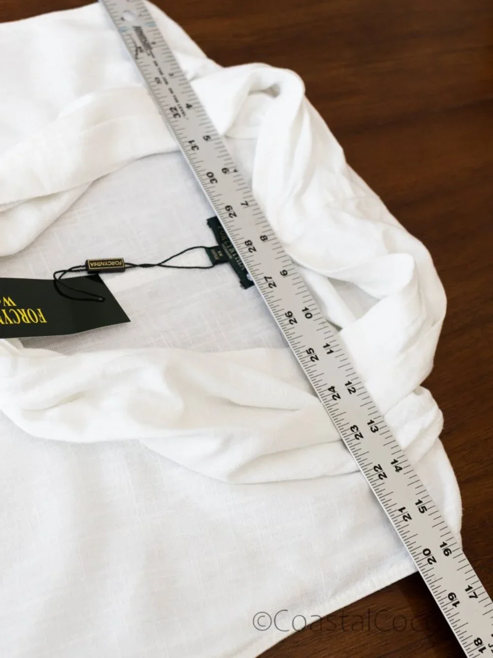 For Cynthia Dress 1X White Linen Blend Cowl Neck HiLow Resortwear Coastal Cruise - Picture 7 of 9